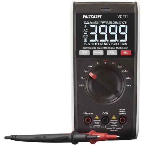 VOLTCRAFT VC171 MULTIMETRO DIGITALE CAT III 600 V DISPLAY (NUMERO PUNTI): 4000 VC-12232390