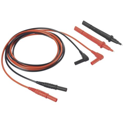 VOLTCRAFT VC801 Cordon de mesure mâle 4 mm pointe de test 1.5 m noir-rouge 1 pc(s) C301652
