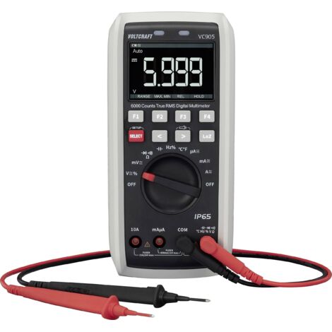 VOLTCRAFT VC905 Multimètre numérique CAT III 1000 V, CAT IV 1000 V Affichage (nombre de points): 6000 V836333