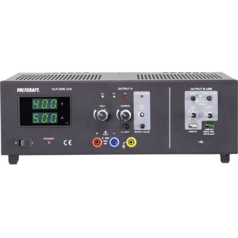 VOLTCRAFT VLP-1405 USB Alimentatore da laboratorio regolabile 0 - 40 V 0.01 - 5 A 233 W OVP Num. uscite 3 x