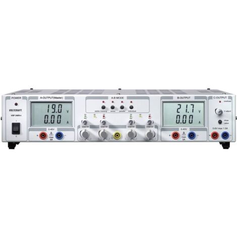 VOLTCRAFT VSP 2405 Alimentatore da laboratorio regolabile 0.1 - 40 V/DC 0 - 5 A 409 W Num. uscite 3 x