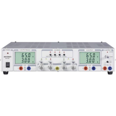 VOLTCRAFT VSP 2653 Alimentatore da laboratorio regolabile 0.1 - 65 V/DC 0 - 3 A 399 W Num. uscite 3 x