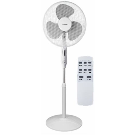 Volteno wentylator podłogowy biały+ pilot 40cm podstawa koło
