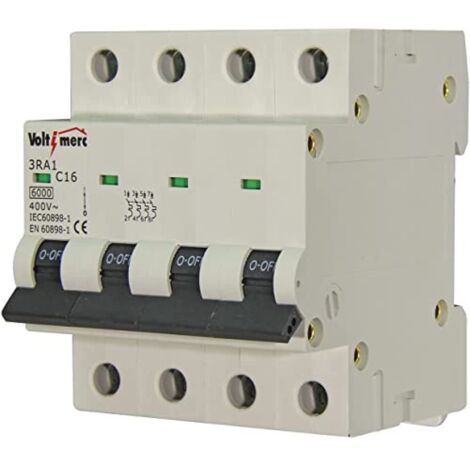 Voltimerc Interruttore automatico 4 pin 16A 6Ka