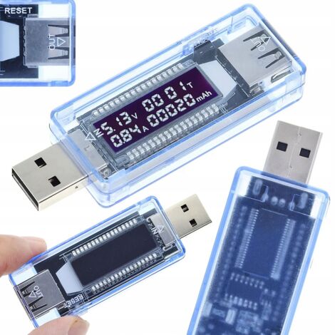 Voltímetro - amperímetro tester USB KEWEISI KWS-V20 Voltímetro - amperímetro tester USB KEWEISI KWS-V20