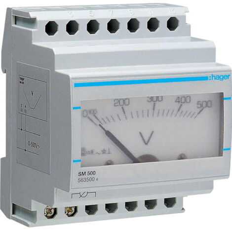 Voltímetro analógico 0-500V HAGER SM500