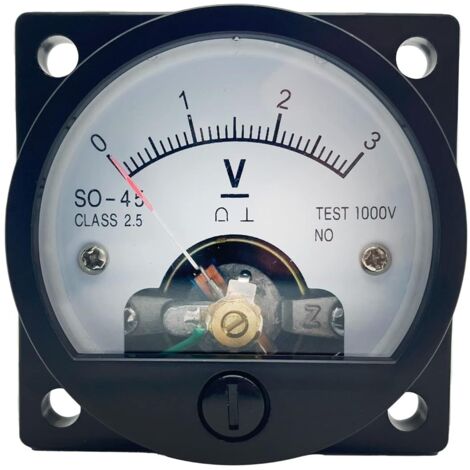 Voltímetro analógico SO-45 con esfera, amperímetro redondo para medición de corriente continua de 3 V.