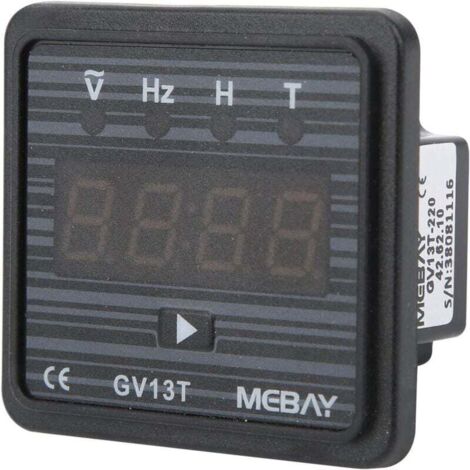 Voltímetro digital AIPERQ CA 220 V/380 V, medidor de frecuencia, medidor de voltaje CA para montaje en panel, temporizador de generador para uso industrial (CA 220 V)