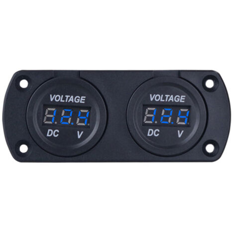 Voltímetro digital LED dual de 6-35 V para automóviles, camiones, SUV, barcos y embarcaciones de 12/24 V.