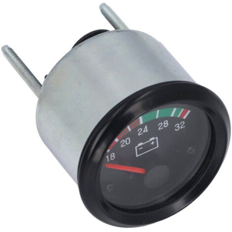 Voltímetro LED de aleación de aluminio de 52 mm para motores diésel de 24 V y 18-32 V.