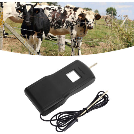 [Voltímetro para cercas eléctricas] MLD-004B, comprobador de tensión de 15 kV, portátil, pantalla LCD, ABS y cobre, negro.