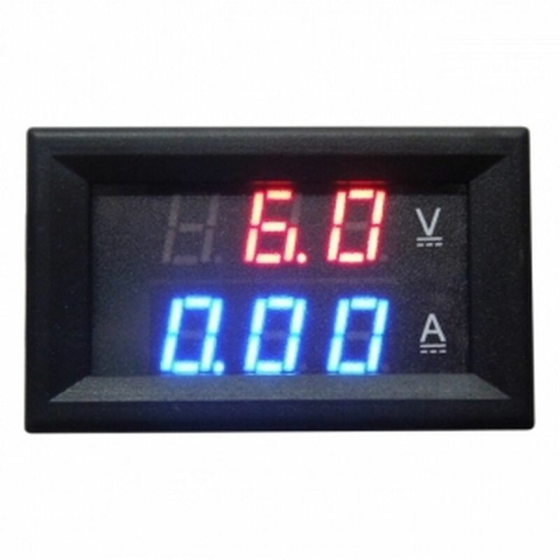 

VOLTIMETRO y AMPERIMETRO DIGITAL ROJO 4.5-100V y 0-10Amperios INDICADOR TENSION Y CONSUMO EMPOTRABLE