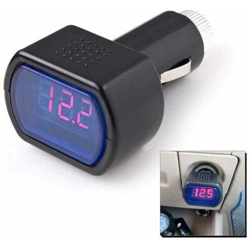 Image of Voltmeter-Batterietester für Autos, LKWs und Wohnwagen (12 V, 24 V, Zigarettenanzünder)