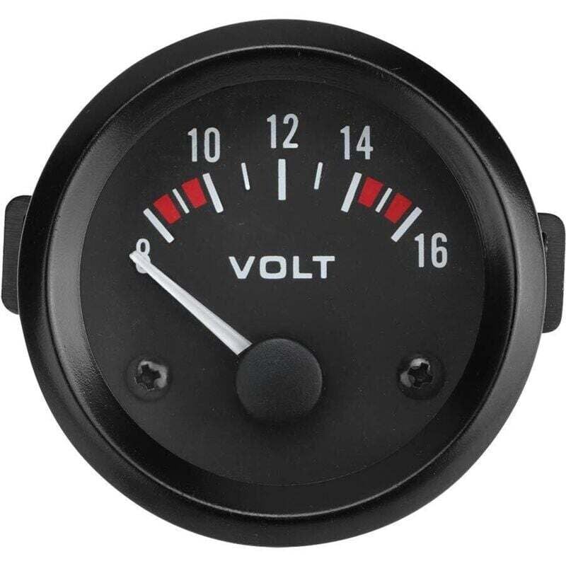 Image of Voltmètre 12V Universel pour Voiture Jauge de Tension 52mm 8-16V