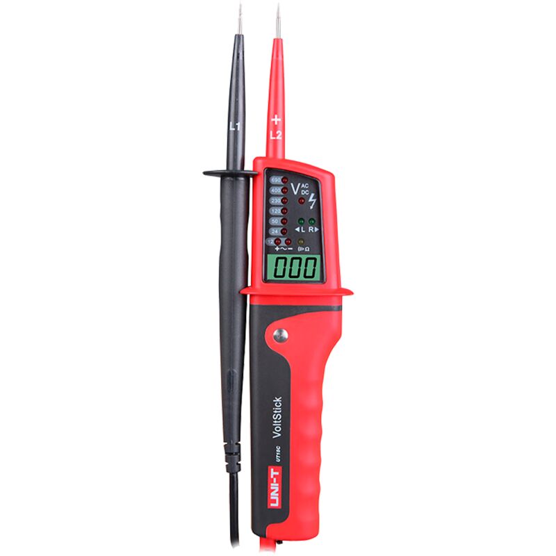 Mesureur de tension type crayon - Mesure de la tension ac et dc - Avertissement sonore et led visible pour la continuité - Étanche IP65