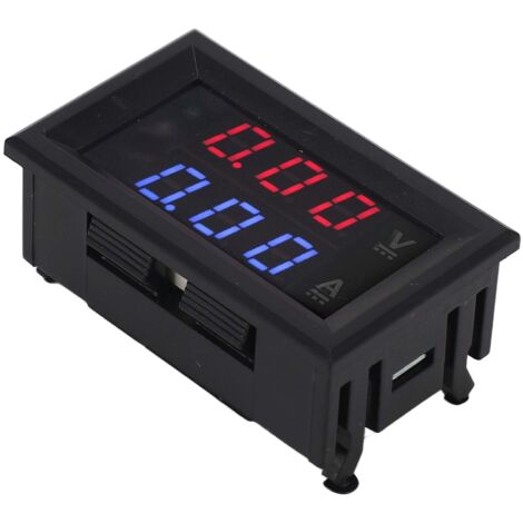 Voltmètre Ampèremètre Numérique DC 0‑100V 10A, Affichage LED Double, Testeur de Tension et Courant Continu