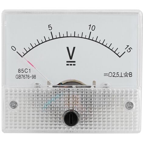 Voltmètre analogique DC 85C1 0-15V, précision 2.5, pour tableau de bord