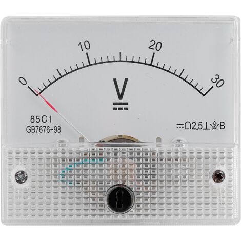 Voltmètre Analogique DC 85C1 0-30V Précision 2.5% pour Tableau de Bord