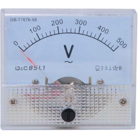 – voltmètre analogique, voltmètre mécanique DC, plage 0-500V, testeur de tension, détecteur, panneau de mesure