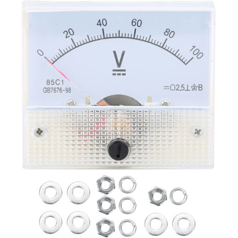 Voltmètre DC à Cadran 0-100V pour Tableau de Bord - Instrument de Mesure de Tension Haute Précision