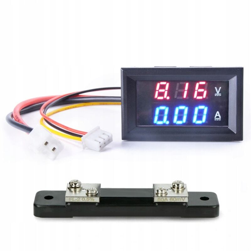 VOLTMÈTRE ET AMPÈREMÈTRE DC 50A 100V courant continu 60mV