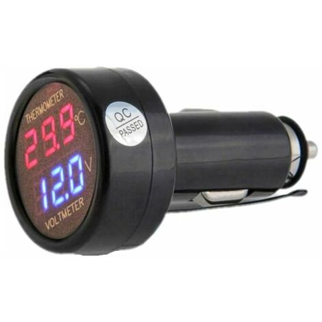 Thermomètre, thermomètre de voiture veilleuse électronique rétroéclairage  tableau de bord de voiture horloge pour bureau à domicile extérieur