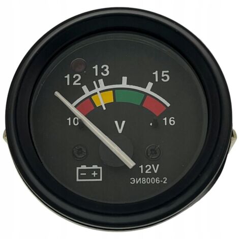 VOLTMÈTRE MTZ BELARUS 60 MM 12 V AVEC INDICATEUR 5080008 INDICATEUR DE TENSION