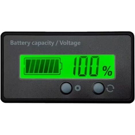 Voltmètre Numérique à LED, Testeur de Tension, Batterie au Lithium, Plomb Acide, Lifepo4, 12 V/24 V/36 V/48 V, Indicateur de Capacité