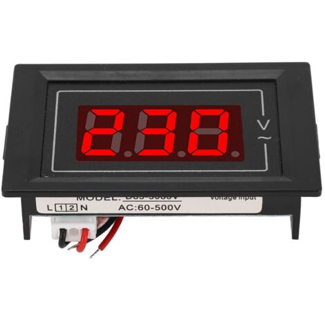 Voltmètre Numérique AC 60‑500V pour Tableau de Commande Monophasé - Affichage Digital Compact