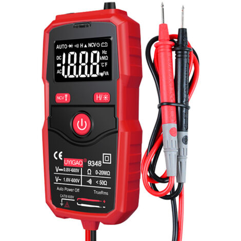 Voltmètre numérique haute résolution, rechargeable, automatique, avec affichage LCD clair – Multimètre intelligent anti-brûlure, portable et précis pour électriciens et bricoleurs  dengyankun