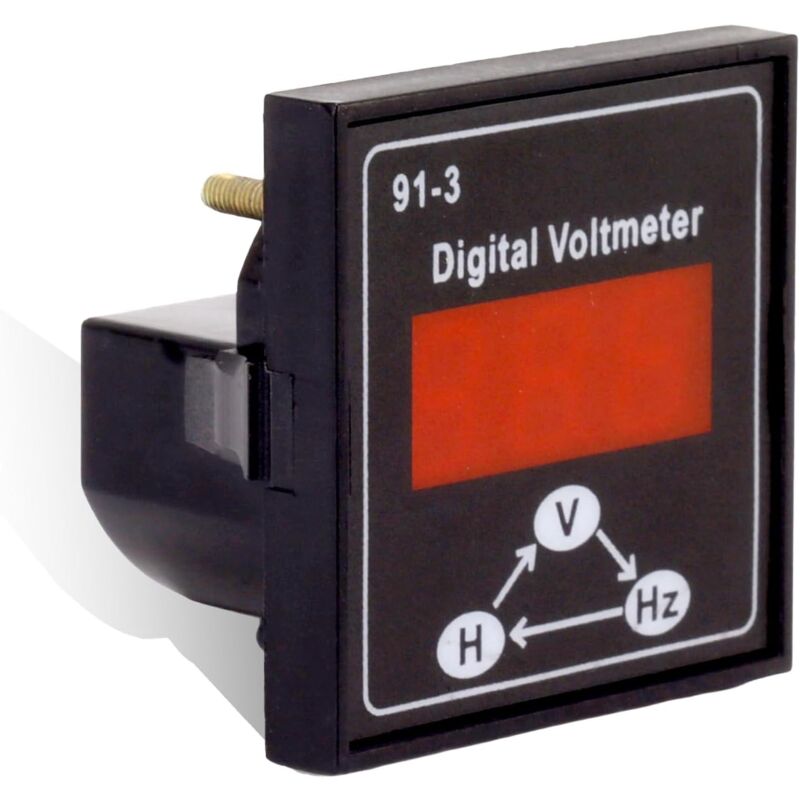 Voltmètre Numérique LED, Compteur de Tension Monophasé Triphasé, Accessoires de Groupe Électrogène à Essence pour la Mesure en Temps Réel et
