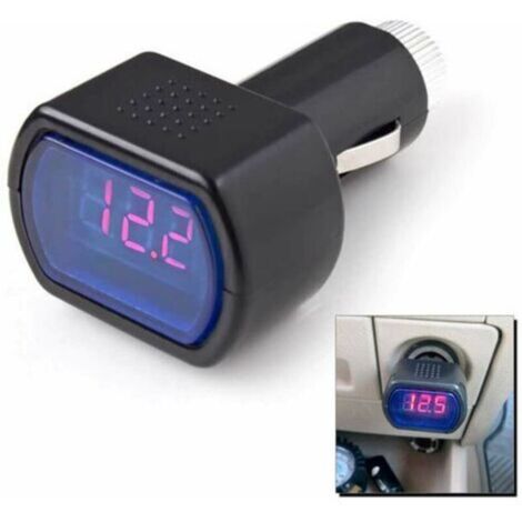 Voltmetre Testeur de Batterie Auto Voiture Camion Caravane 12V 24V Allume-Cigare