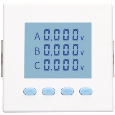 Voltmètre triphasé, affichage numérique LCD, plage de tension AC400V, entrée AC220V