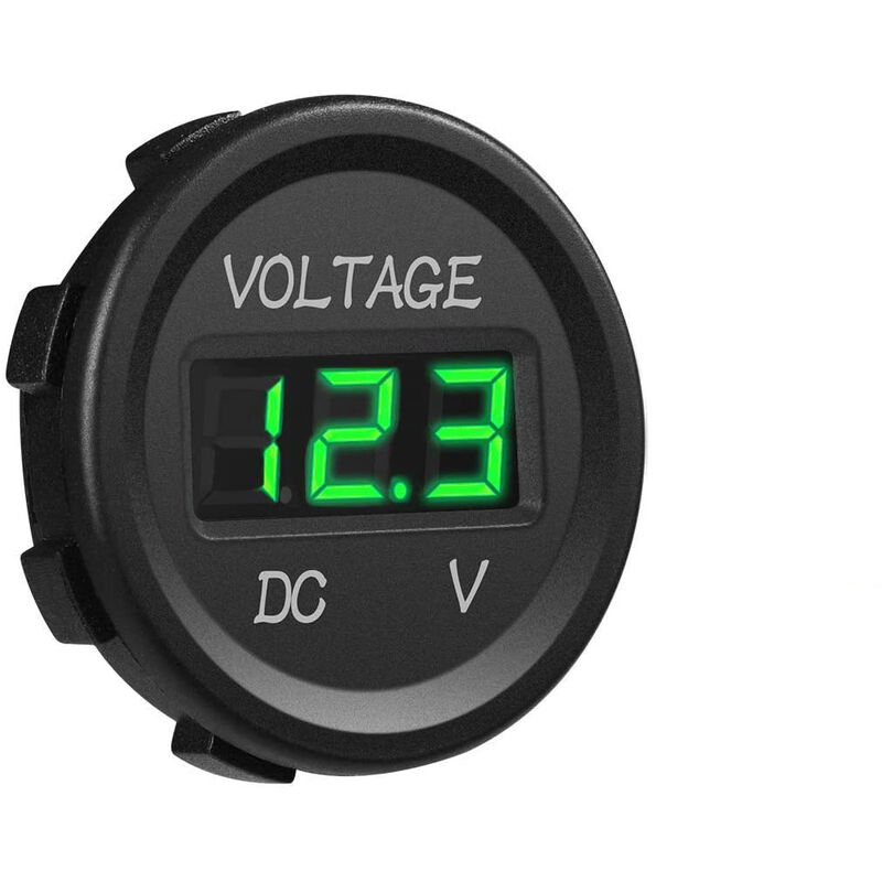 

Voltímetro de 12-24 V CC a prueba de agua Pantalla digital LED para barco, motocicleta, camión marino (verde)