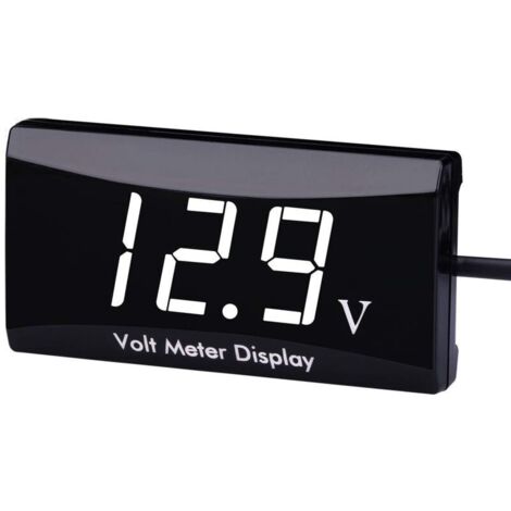 Voltmetro digitale impermeabile DC 12V con display a LED per auto e moto, voltmetro e indicatore di pressione