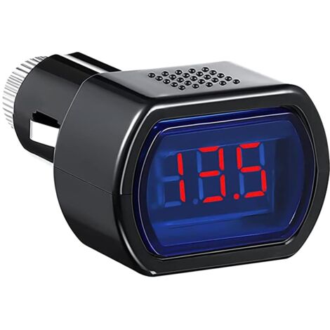 Voltmetro digitale per auto a LED DC 12V-24V, misuratore di tensione per auto, moto, camion