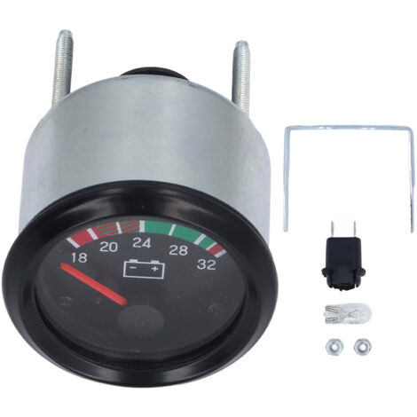 Voltmetro LED in lega di alluminio da 52 mm per motore diesel 24 V 18‑32 V