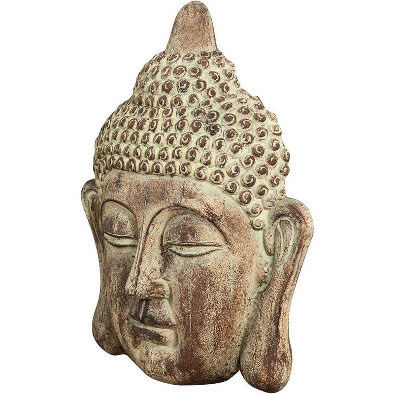 

Biscottini - Volto di Buddha in gesso dipinto finitura anticata L48xPR11,5xH34 cm