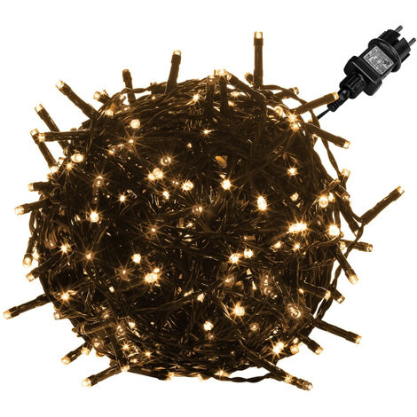 VOLTRONIC® 200 LED Lichterkette, warm-weiß,Kabel grün