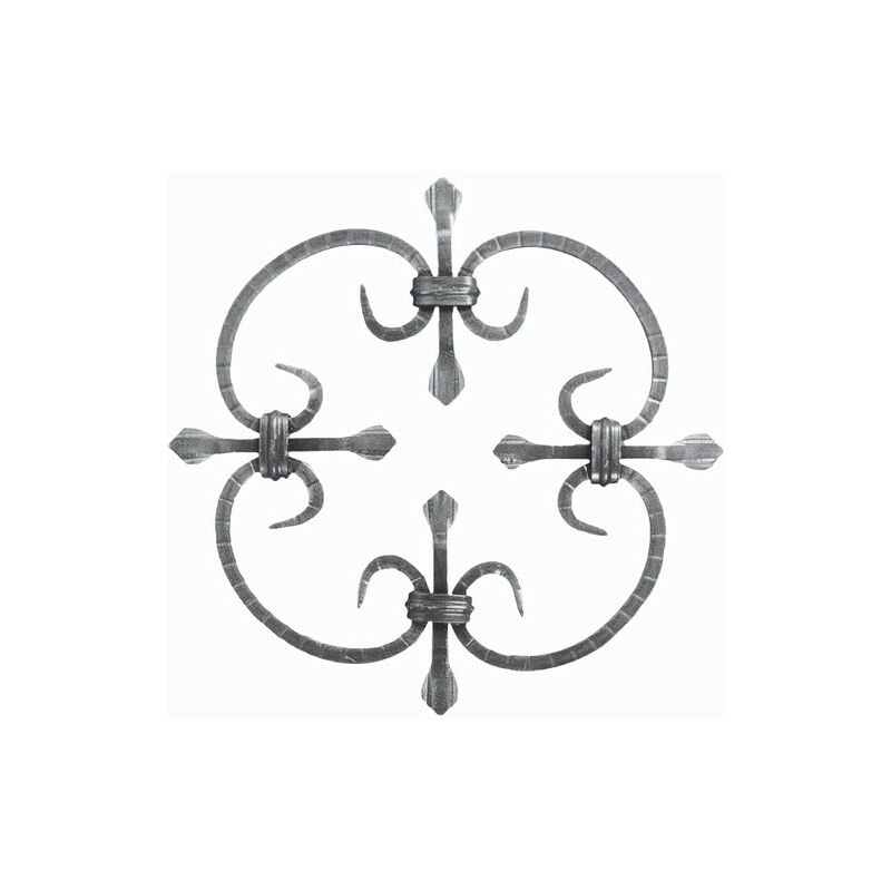 Tableau de volutes striées - Hauteur 250mm Largeur 250mm en carré de 8mm - Fer forgé - à souder Deco Fer Forge