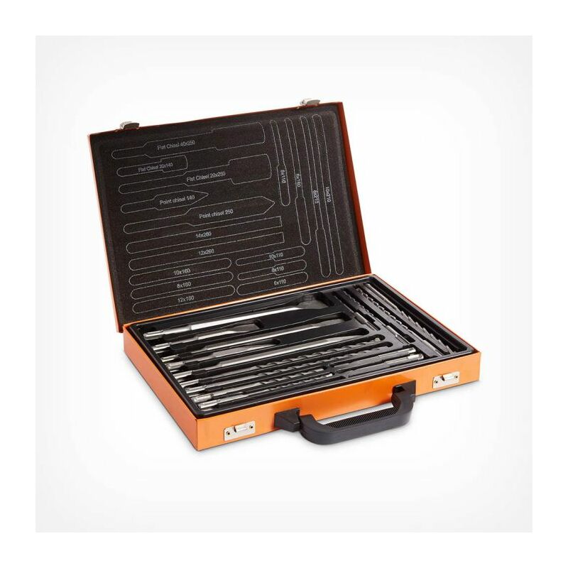 Vonhaus 17pc Sds Drill Bit Chisel Set Sds Plus Rotary Hammer