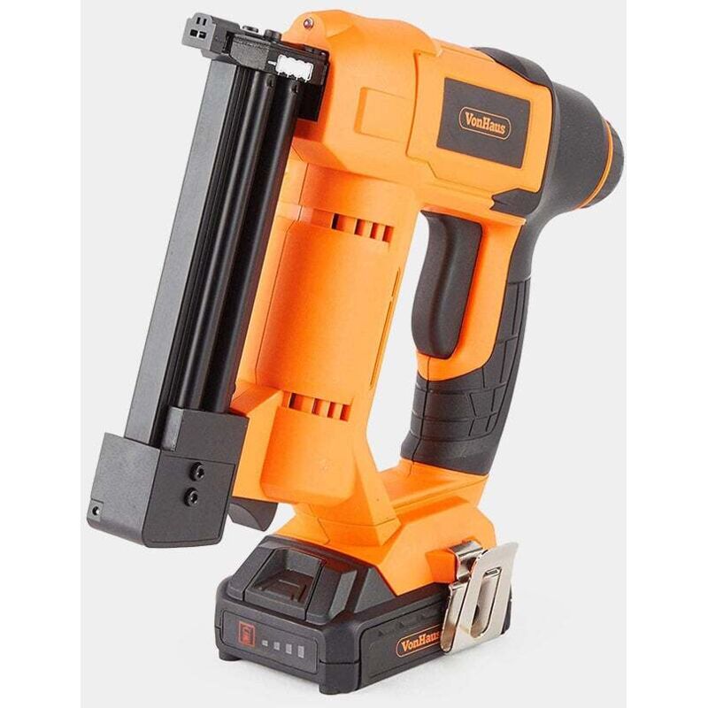 Cordless Nail Gun 18v Li-ion Nailer Stapler - Battery Operated – Ergonomic – Medium Duty for Fabrics, Upholstery, Underlay, Carpeting, Roofing &