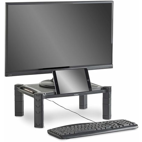 Vonhaus Height Adjustable Monitor Stand For Desks Screen Riser