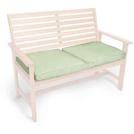 VonHaus Padded Outdoor Bench Cushion 105cm x 49cm x 5cm 2 Seater Cushion Sage Green