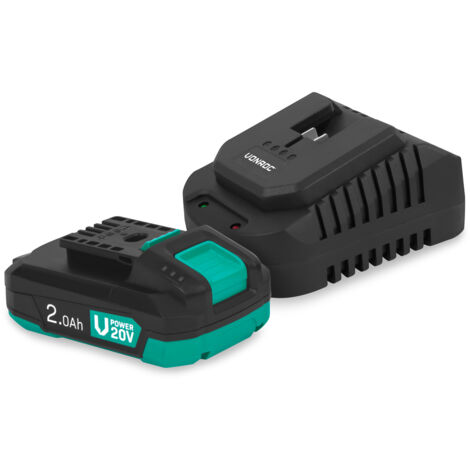 VONROC 20V Starter Set Batterie 2.0Ah + Chargeur Rapide Lithium-ion