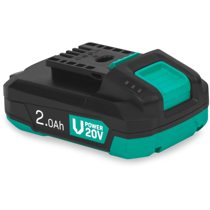 VONROC batterie 20V - 2.0Ah - port USB-C bidirectionnel - Batterie et powerbank en un - compatible avec Power Delivery (PD)