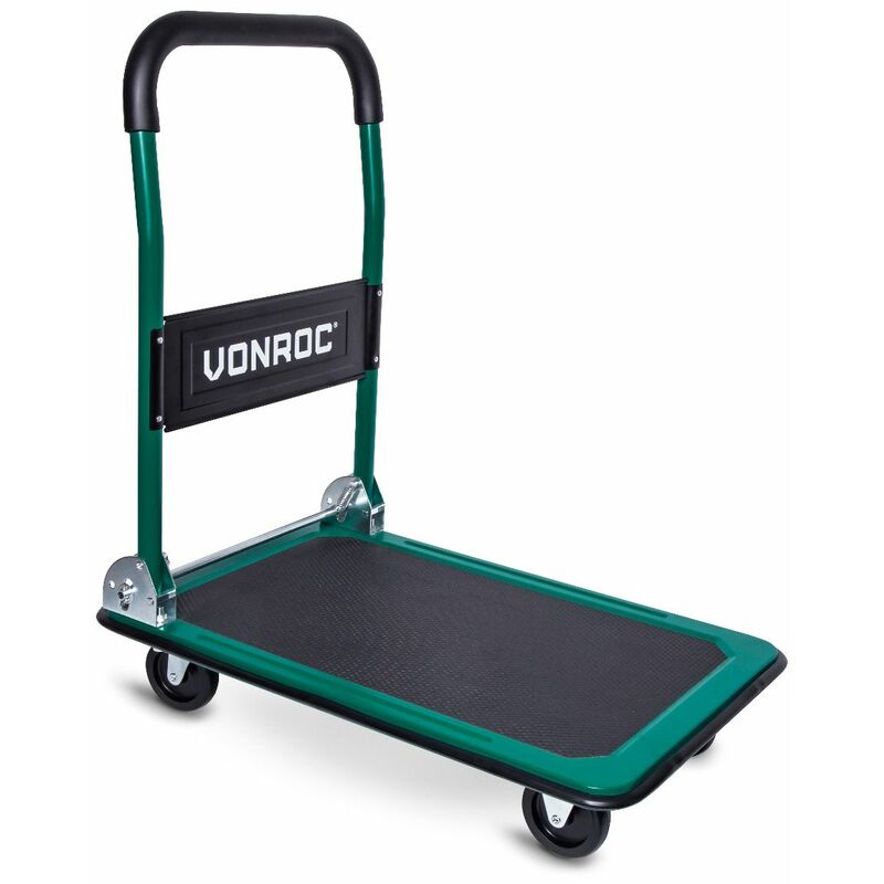 

VONROC Carretilla de plataforma/carro de transporte - Plegable - Capacidad de carga máx. 150kg