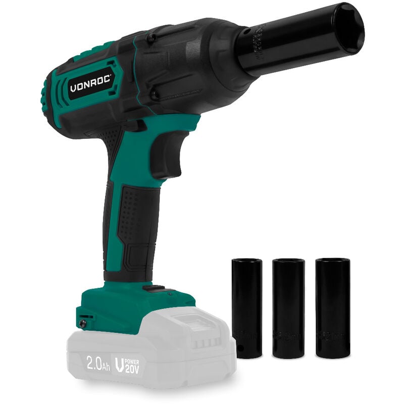 Clé à choc sans fil 20V – 150Nm - Avec 4 douilles Sans batterie, ni chargeur - Vonroc