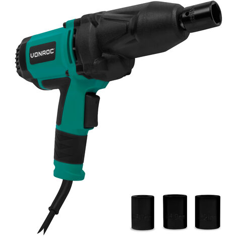 Vonroc – Clé à choc 950W – Couple 600Nm – Mandrin carré 1/2' – Vitesse 2300 tr/min – Livrée avec 4 douilles en acier chrome-vanadium