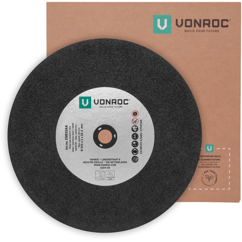 Vonroc - Disque à tronçonner – Ø355mm pour CS505AC et usage universel